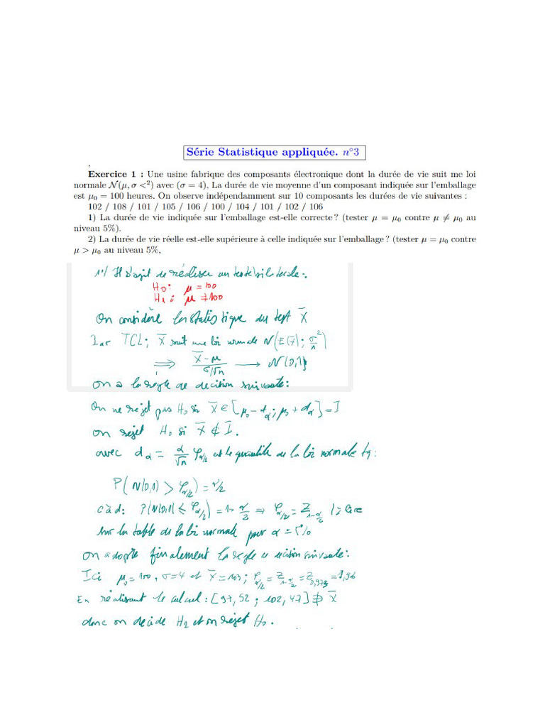 Correction TD3 Tests | PDF