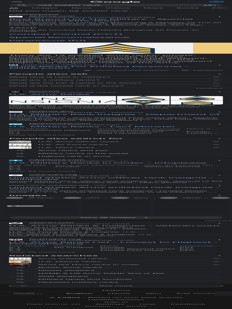 U.S. Army Enlisted Ranks Overview | PDF | Military Rank | Sergeant