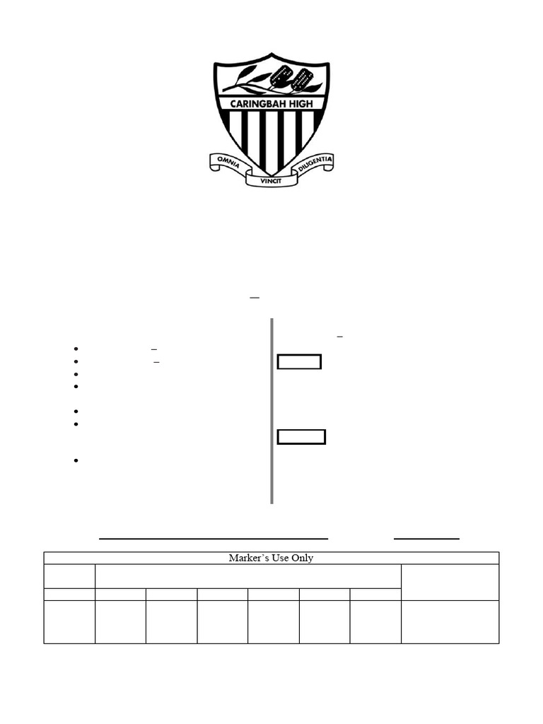 Caringbah 2024 4U Trials & Solutions | PDF | Circle | Line (Geometry)