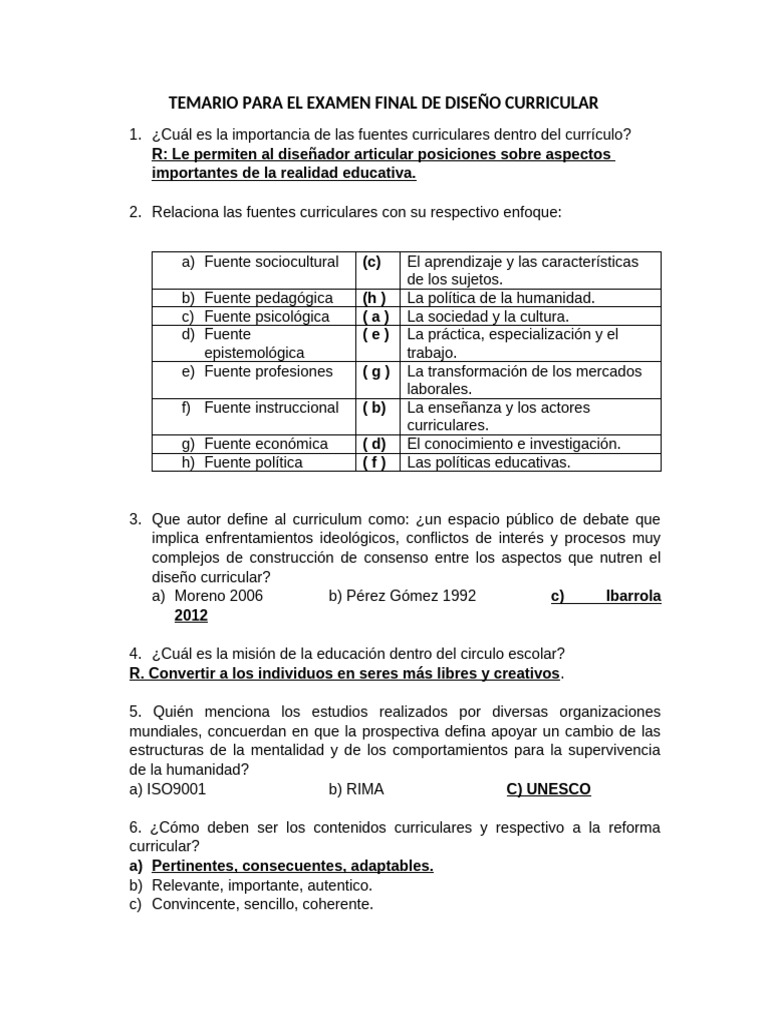 Temario de Diseño Curricular | PDF | Plan de estudios | Aprendizaje