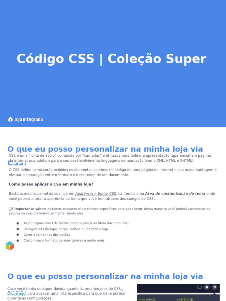 Personalização CSS para Loja Virtual | PDF | Html | Engenharia de Software