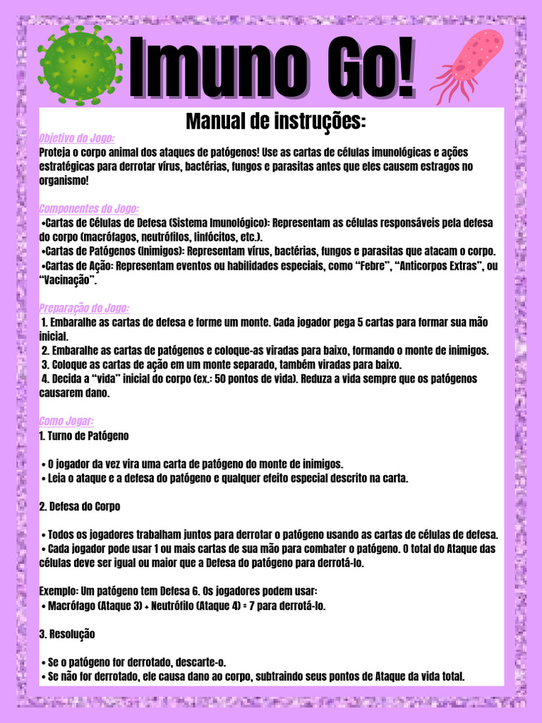 Imuno Go! PDF | PDF | Sistema imunológico | Imunologia