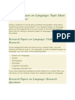 Research Papers On Language