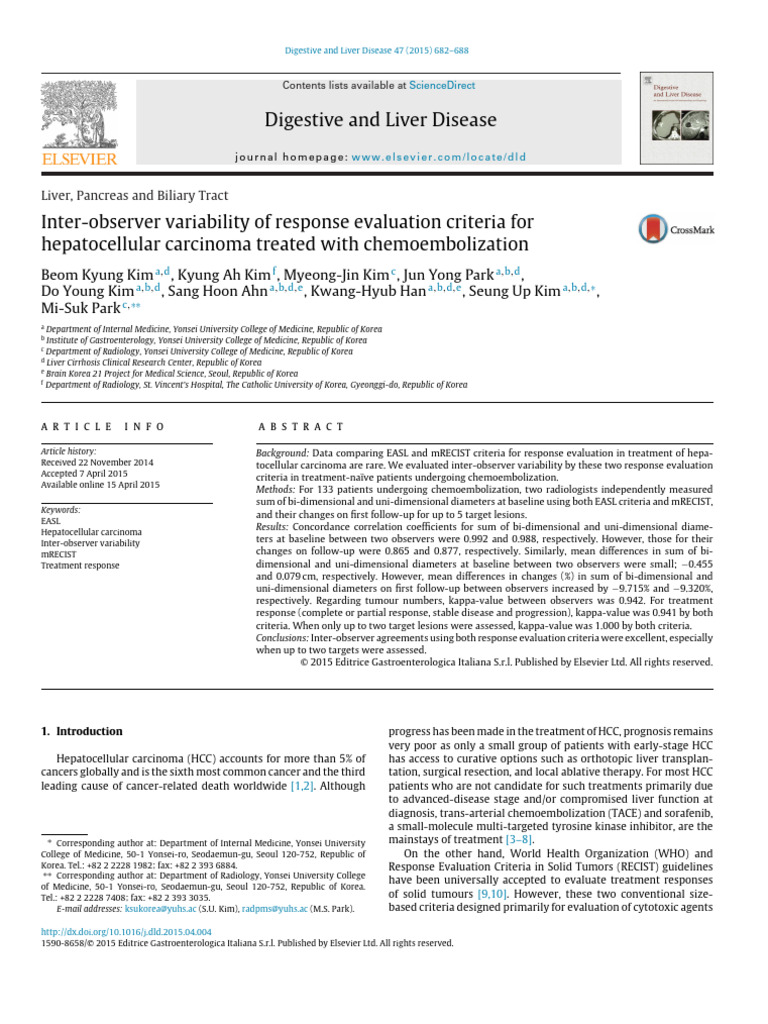 Inter Observer Variability of Response Evaluation Criteri - 2015 ...