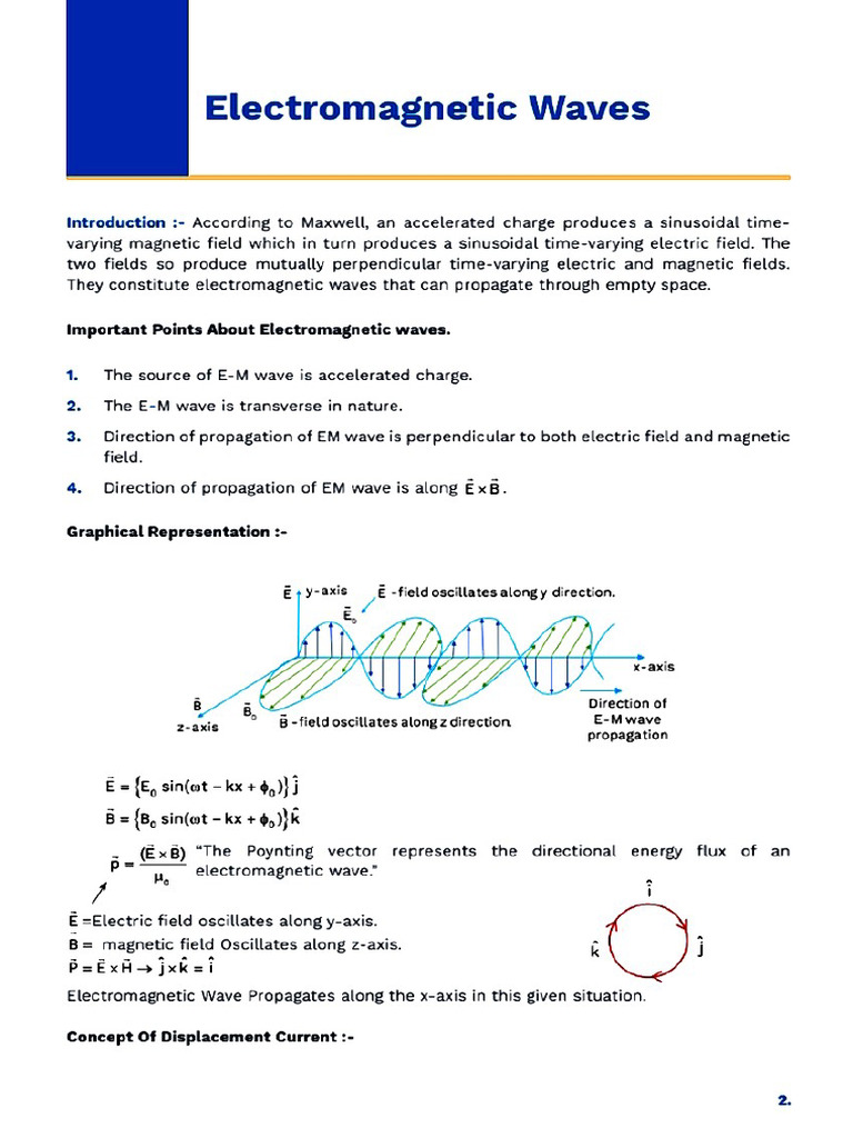 Em Waves Jee | PDF