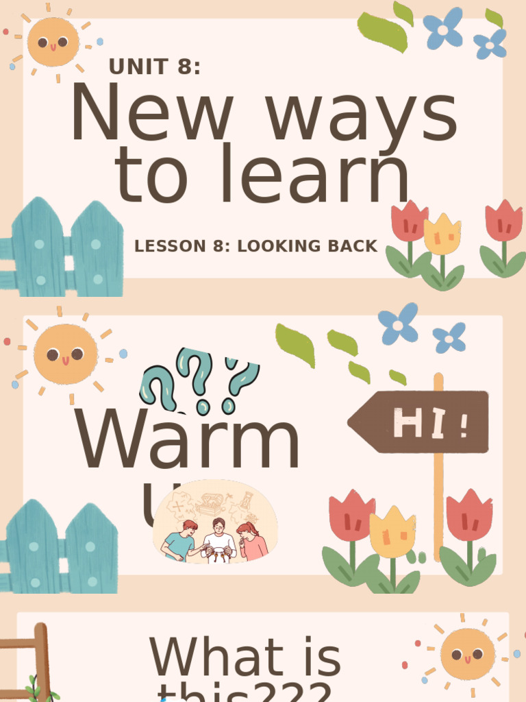 Unit 8 Looking Back | PDF | Vocabulary | Learning
