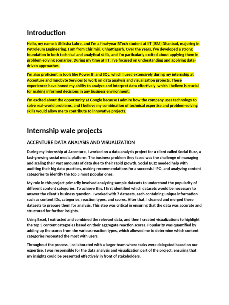 Aintro and projects pdf data analysis