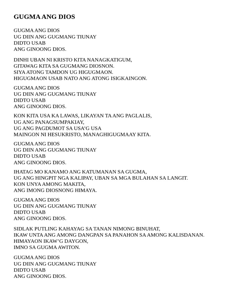 Gugma Ang Dios | PDF
