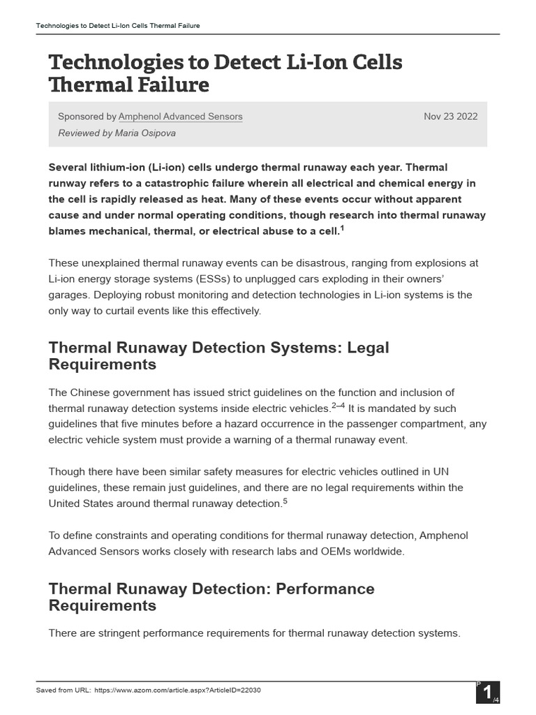 Advanced Lithium Detection Solutions | PDF | Lithium Ion Battery ...