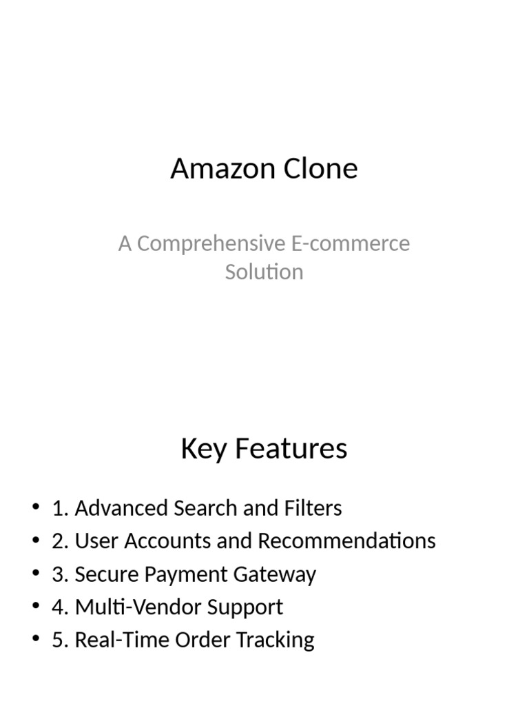 Amazon Clone Presentation | PDF
