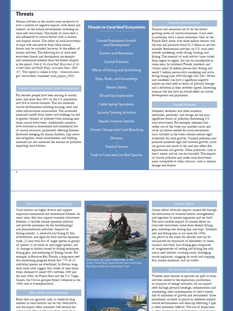 02 Threats | PDF | Coral Reef | Coral