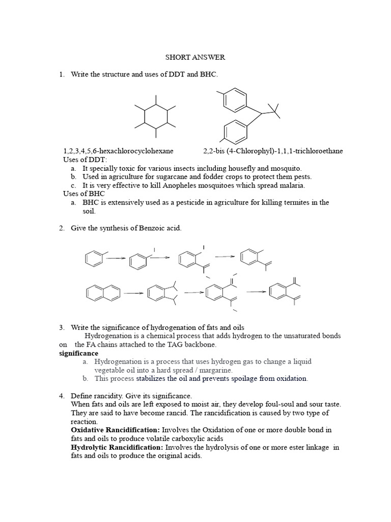 POC II 2mark | PDF | Triglyceride | Aromaticity