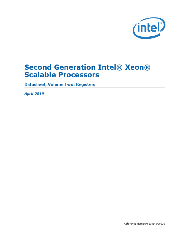 2nd Gen Xeon Scalable Datasheet Vol 2 | PDF | Central Processing Unit ...