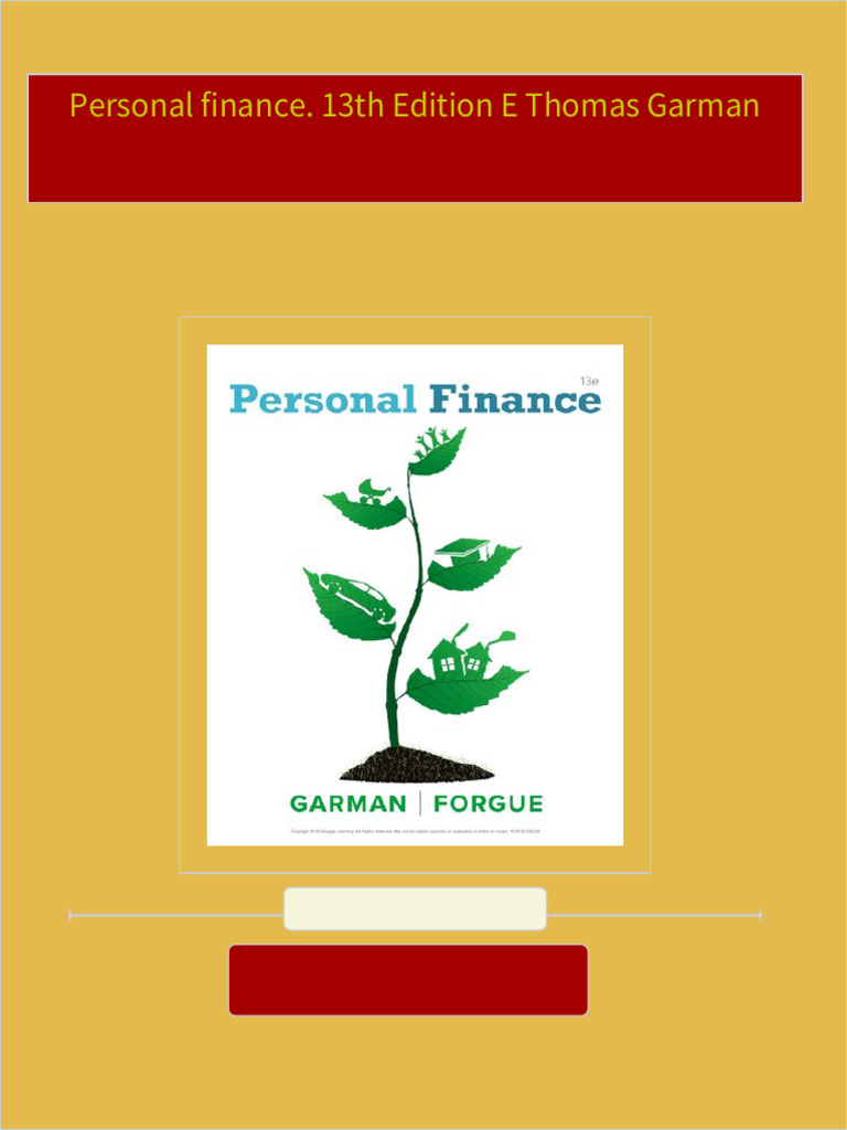 Immediate download Personal finance. 13th Edition E Thomas Garman 
