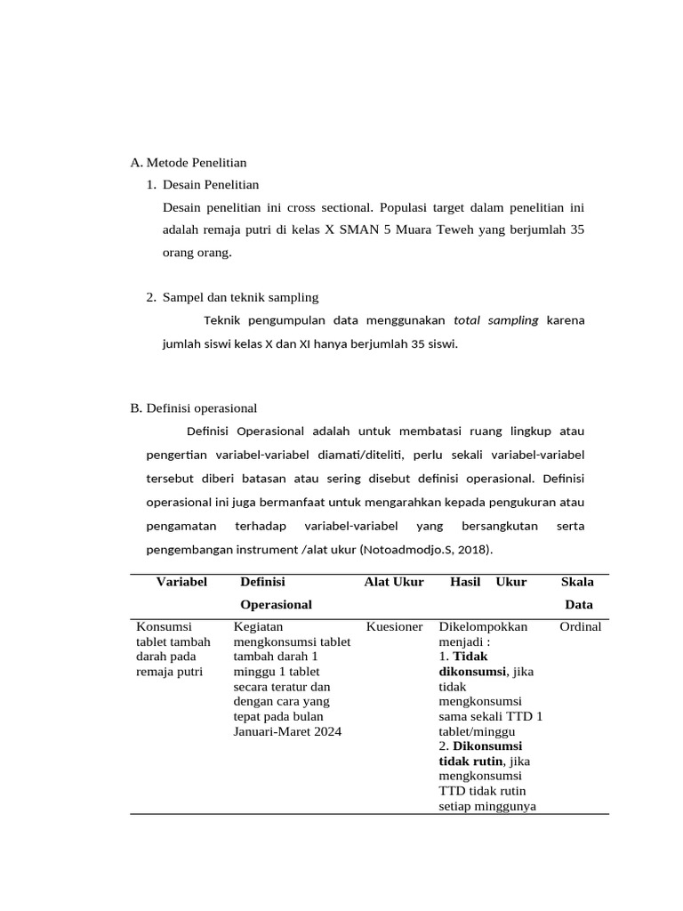 Metode Penelitian oUTLINE 2 | PDF