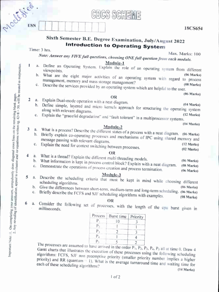 SCH 18CS654 | PDF