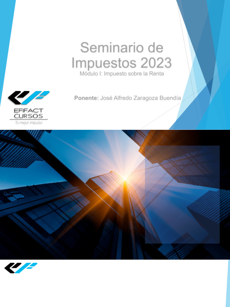 Parte 1 Seminario de Impuestos 2023 | PDF | Impuesto sobre la renta ...