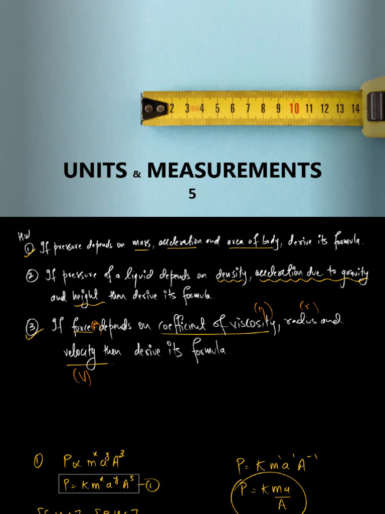 Units and Measurements Lec 5 | PDF