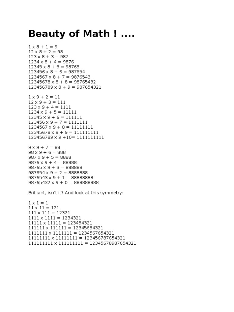 Fascinating Math Patterns Explained | PDF | Teaching Methods ...