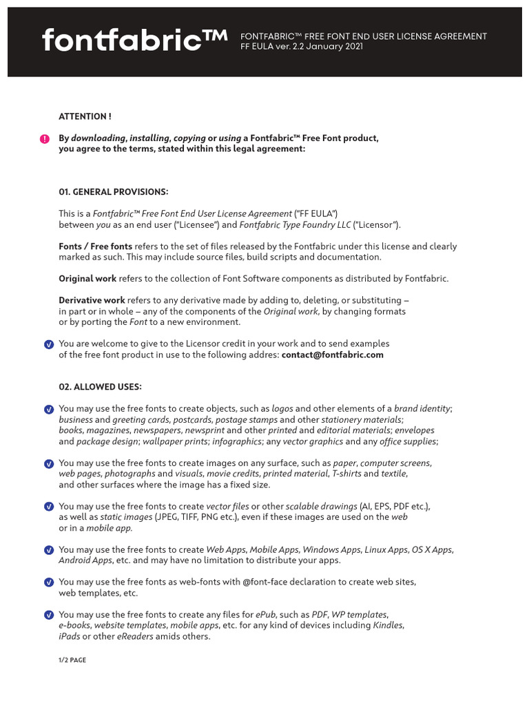 Ff Eula License Ver2 2 Pdf Application Software License