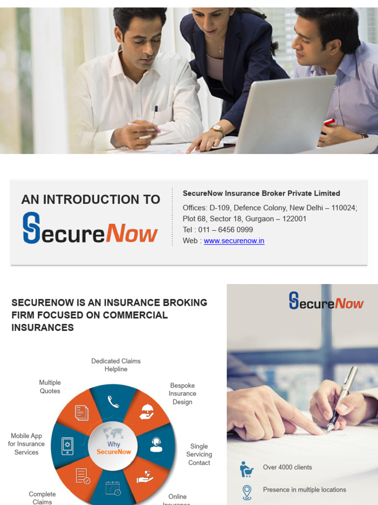 SecureNow Insurance Broker Overview | PDF | Insurance | Insurance Broker