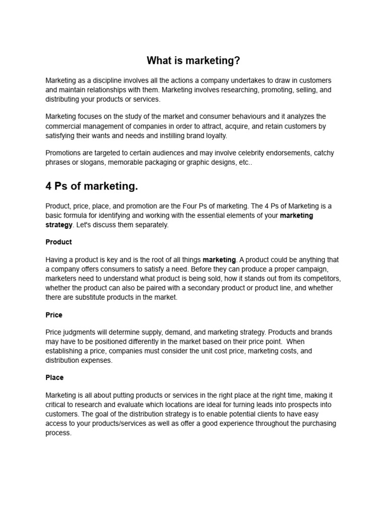 A DESCRIPTION OF MARKETING visual data 4