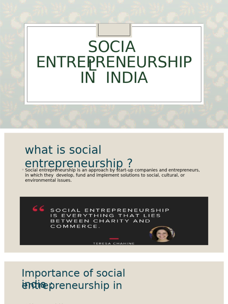 Social Entrpreneurship Introduction Unit 3 Pdf Entrepreneurship