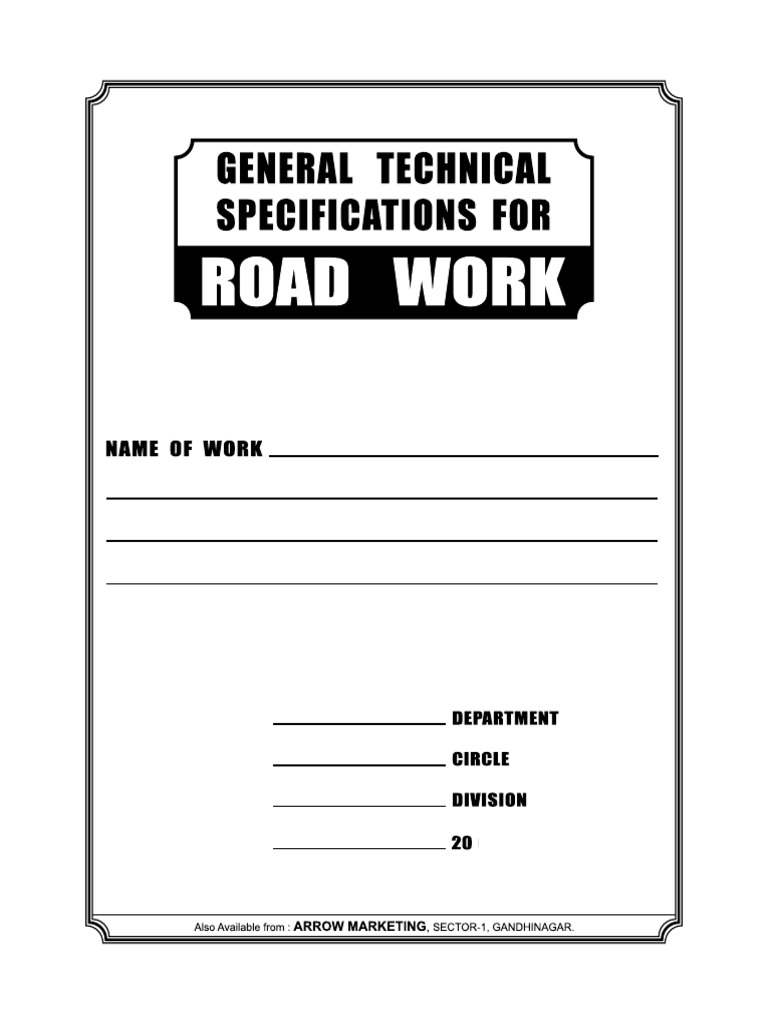 Road Work Booklet - 1 2 | PDF