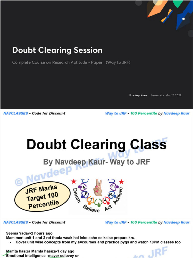 Doubt Clearing Session With Anno | PDF