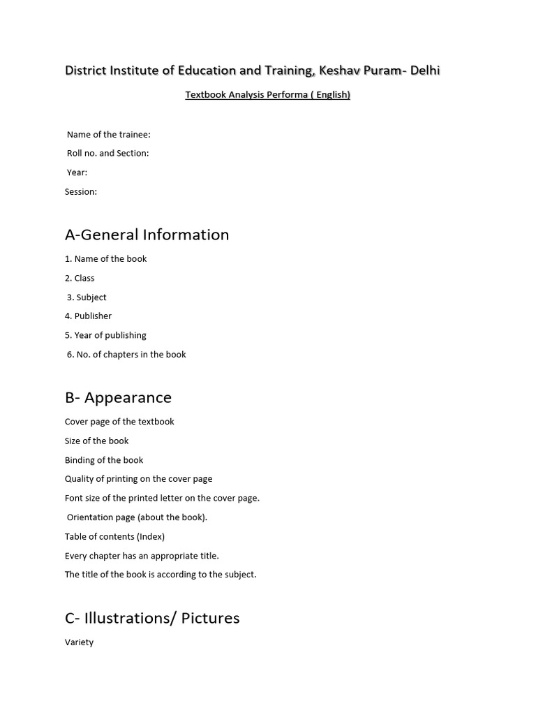 English Textbook Analysis Pdf