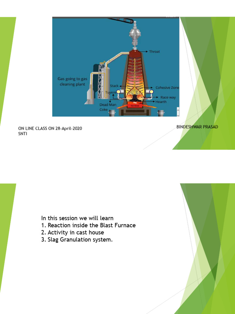 Blast Furnace Reaction&Cast House Operation | PDF | Secondary Sector Of ...