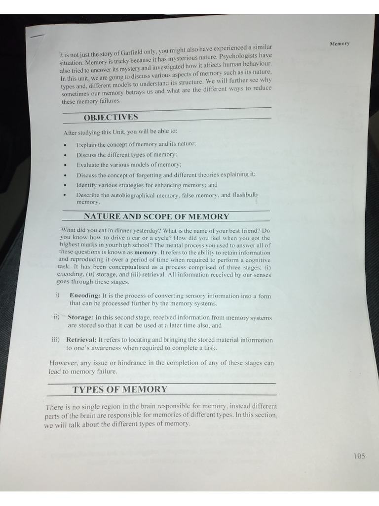 Notes of Topic Memory | PDF