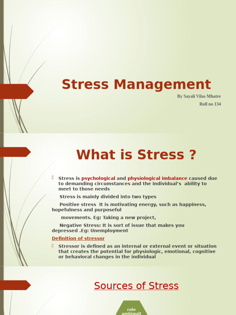 Effective Stress Management Techniques | PDF