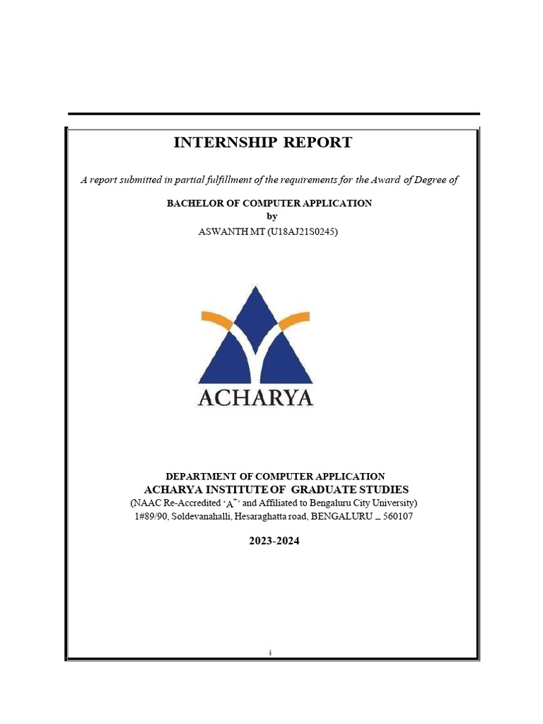 AI & ML Internship Report 2024 | PDF | Machine Learning | Python ...