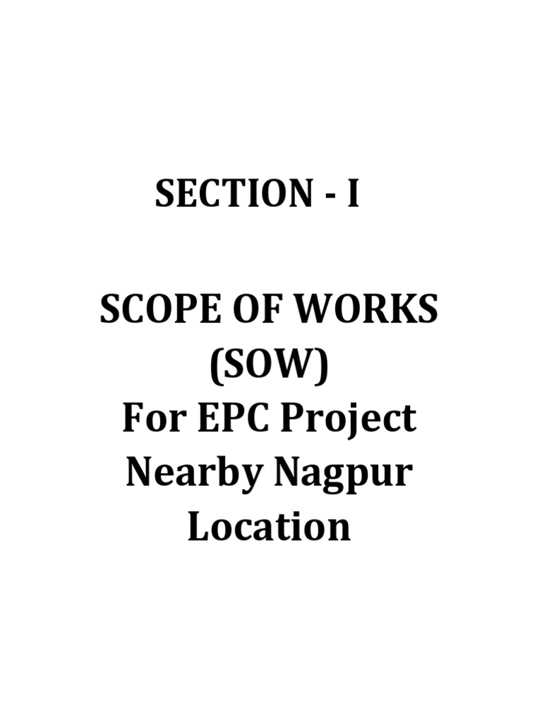 EPC Scope for Solar Power Plant Near Nagpur | PDF | Electrical Grid ...