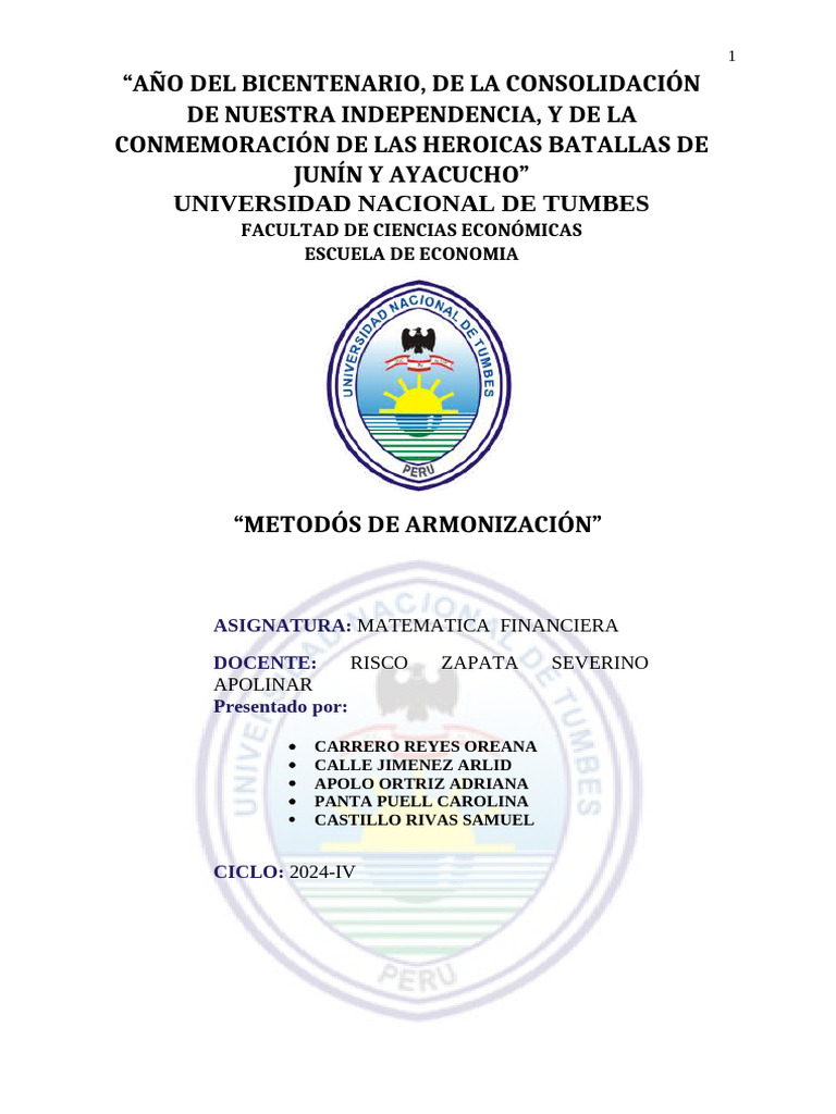 Metodo de Armonizacion | PDF | Interés | Hipotecas
