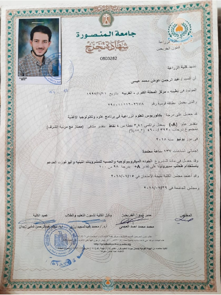 شهاده التخرج | PDF