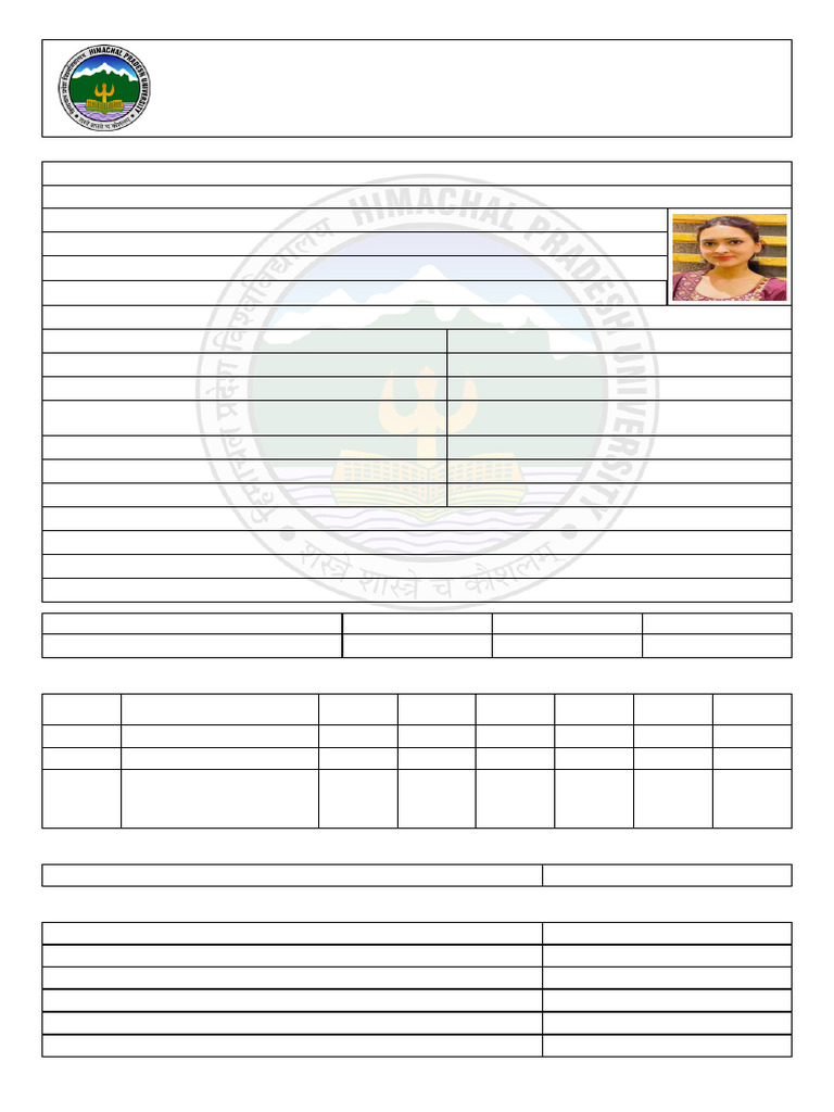 HPU B.Ed Registration Form 2024-2025 | PDF | Justice | Crime & Violence