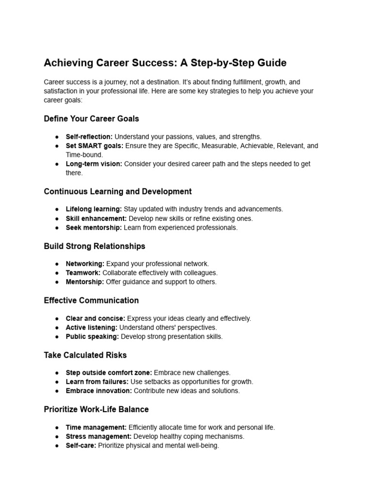 Career Success Pdf