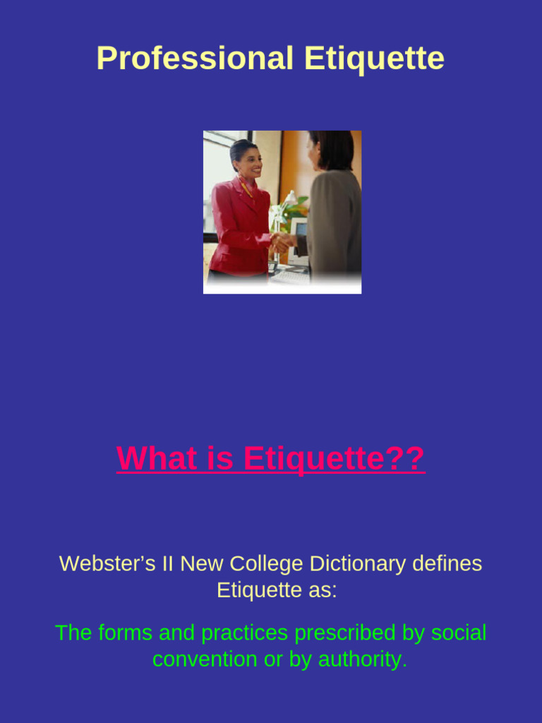 Mastering Professional Etiquette | PDF