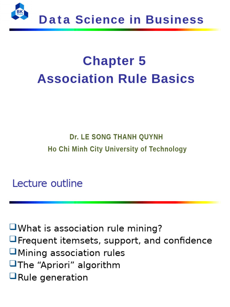 Association Rule Mining Basics | PDF | Information Science | Data