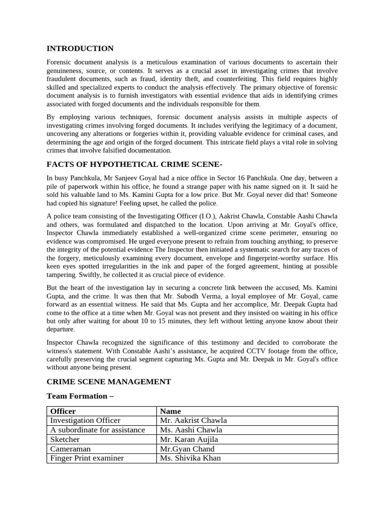 Introduction Forensic Pdf Crime Scene Forensic Science