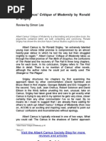 Download Review of Albert Camus Critique of Modernity by CamusSociety SN80855432 doc pdf