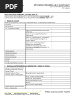 Certificate of Acceptability Application Form | PDF