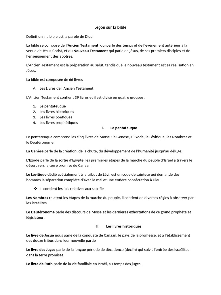 Comprendre la Bible en 15 leçons | PDF | Torah | Salomons