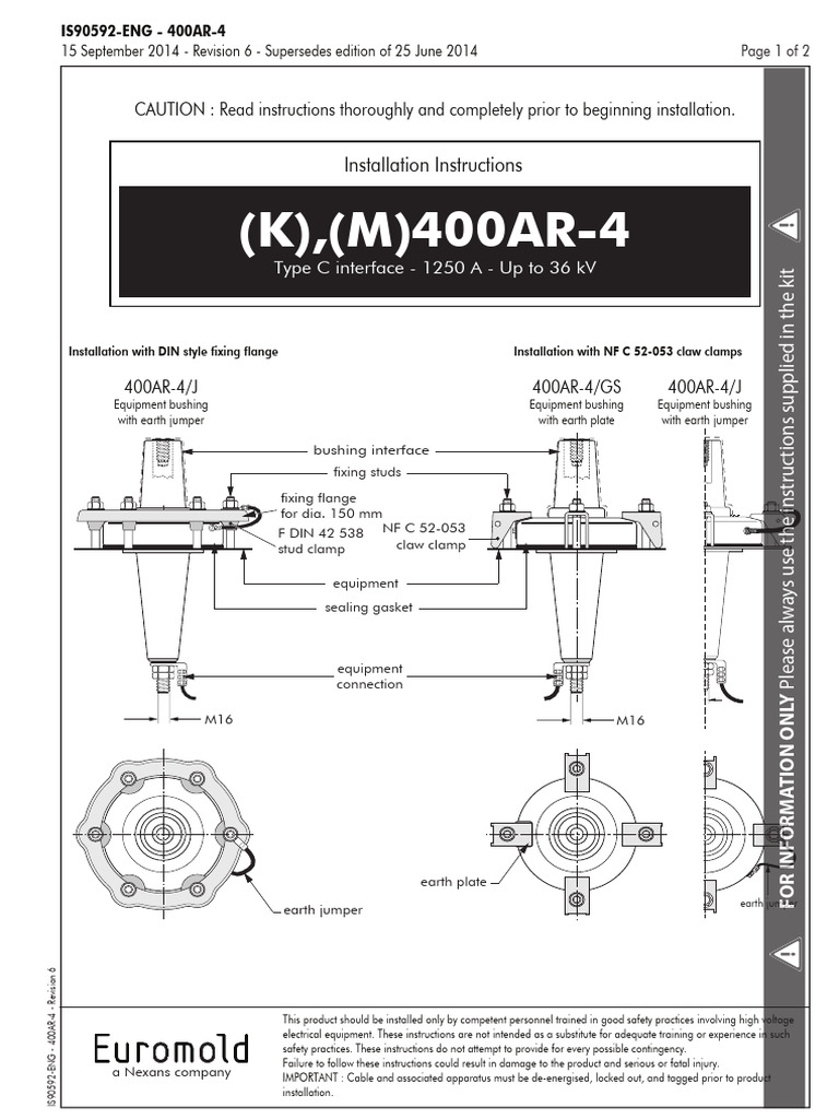 400AR-4 Installation Instructions | PDF | Electrical Components | Equipment