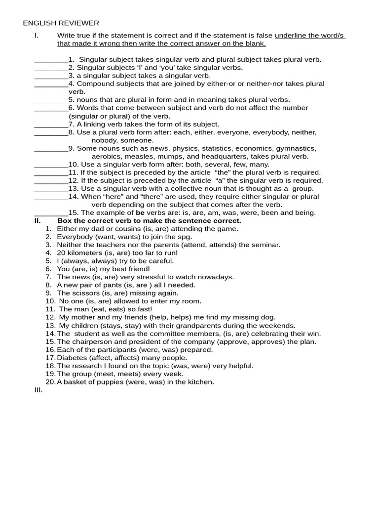 ENGLISH REVIEWER 1st Monthly | PDF | Grammatical Number | Plural