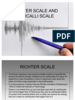 Richter Scale and Mercalli Scale