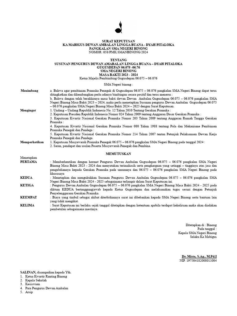 SK - Pengurus Dewan Ambalan | PDF