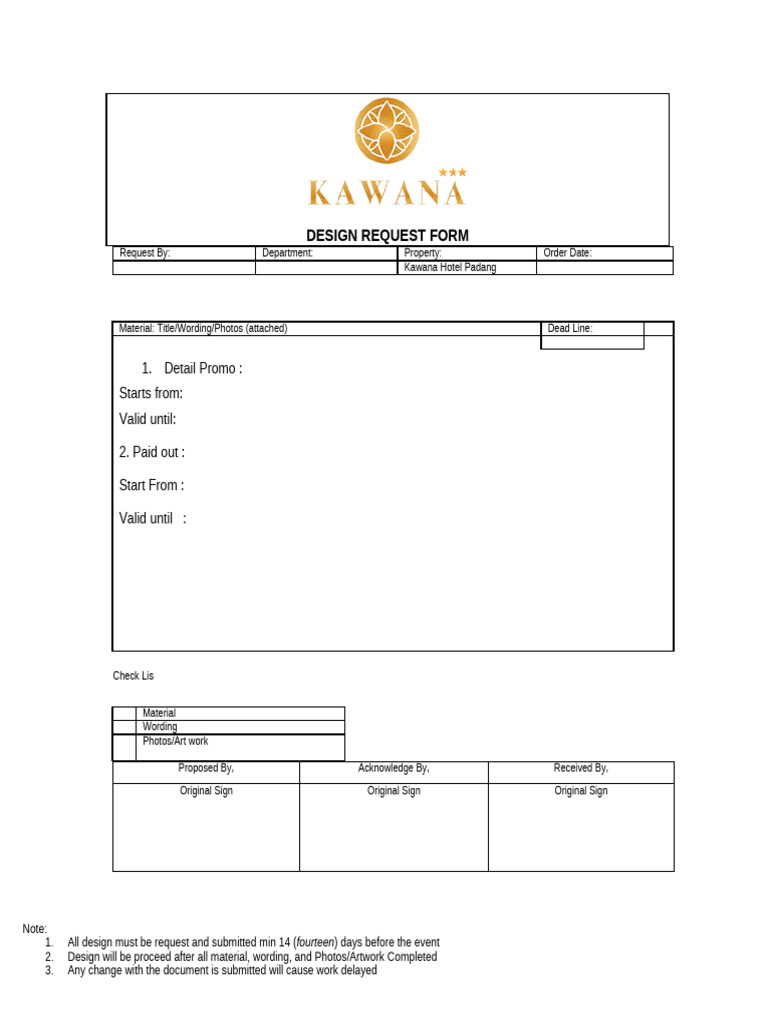 Request Design Form | PDF
